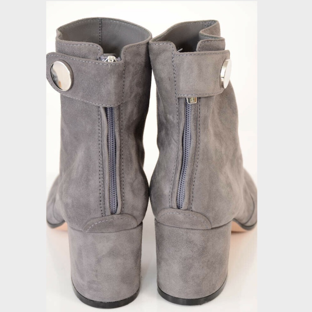 NEW GIANVITO ROSSI Lindon Suede Ankle Bootie Gray - Picture 4 of 4